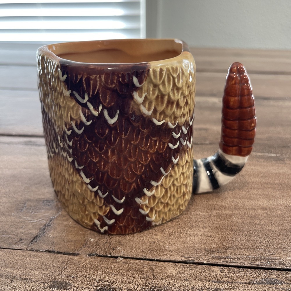 Snake‎ Coffee Mug Tea Cup Graham American Legacy Coiled 3D Rattlesnake